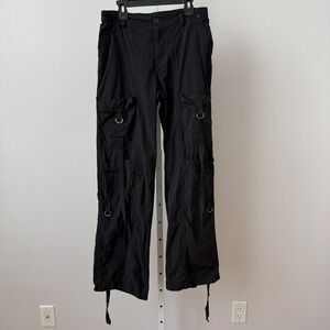 Aeropostale sz XS Convertible Cargo Pants Black ‎ Goth Grunge Utility Techwear